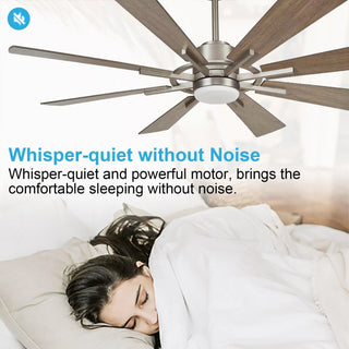60" Oretha Windmill DC Ceiling Fan with LED Lighting - Vaczon
