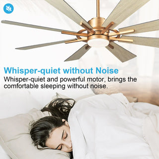 60" Oretha Windmill DC Ceiling Fan with LED Lighting - Vaczon