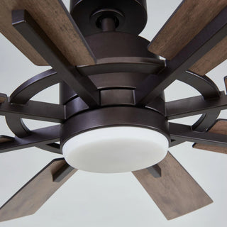 60" Oretha Windmill DC Ceiling Fan with LED Lighting - Vaczon