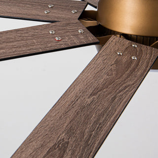 65" Balachandran Industrial DC Motor Downrod Mount Ceiling Fan with LED Lighting and Remote Control - Vaczon