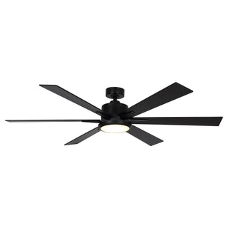 65" Amold Industrial Downrod Mount Ceiling Fan with Lighting and Remote Control - Vaczon