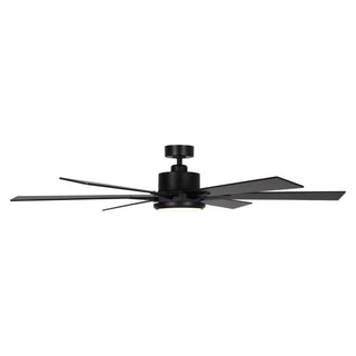 65" Amold Industrial Downrod Mount Ceiling Fan with Lighting and Remote Control - Vaczon