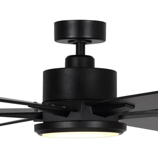 65" Amold Industrial Downrod Mount Ceiling Fan with Lighting and Remote Control - Vaczon