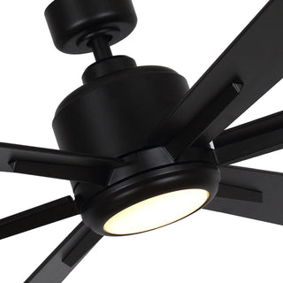 65" Bendan Industrial Downrod Mount Ceiling Fan with Lighting and Remote Control - Vaczon