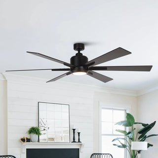 65" Bendan Industrial Downrod Mount Ceiling Fan with Lighting and Remote Control - Vaczon