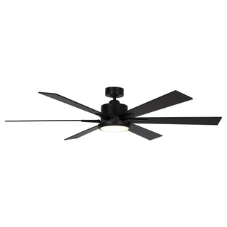 65" Amold Industrial Downrod Mount Ceiling Fan with Lighting and Remote Control - Vaczon