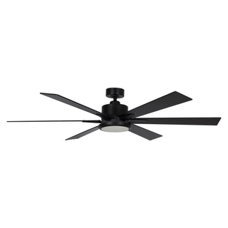 65" Amold Industrial Downrod Mount Ceiling Fan with Lighting and Remote Control - Vaczon