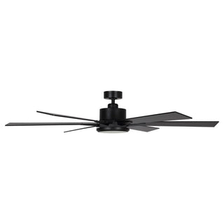 65" Amold Industrial Downrod Mount Ceiling Fan with Lighting and Remote Control - Vaczon