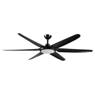 65" Industrial DC Motor Downrod Mount Ceiling Fan with Lighting and Remote Control - Vaczon