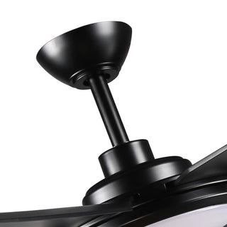 65" Industrial DC Motor Downrod Mount Ceiling Fan with Lighting and Remote Control - Vaczon