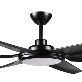 65" Industrial DC Motor Downrod Mount Ceiling Fan with Lighting and Remote Control - Vaczon
