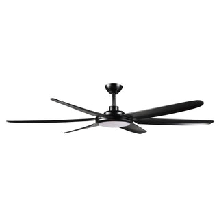 65" Industrial DC Motor Downrod Mount Ceiling Fan with Lighting and Remote Control - Vaczon
