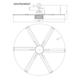 65" Modern Brushed Nickel DC Motor Downrod Mount Reversible Ceiling Fan with Lighting and Remote Control - ParrotUncle