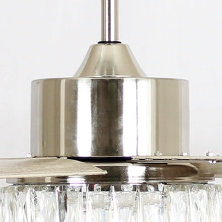 65" Modern Brushed Nickel DC Motor Downrod Mount Reversible Ceiling Fan with Lighting and Remote Control - Vaczon