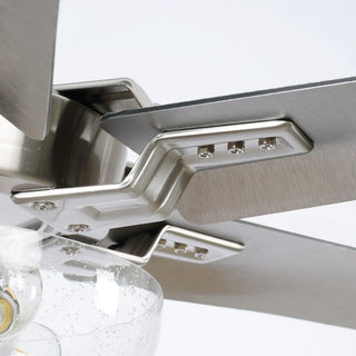 70" Modern Brushed Nickel DC Motor Downrod Mount Ceiling Fan with Lighting and Remote Control - Vaczon