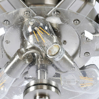 70" Modern Brushed Nickel DC Motor Downrod Mount Ceiling Fan with Lighting and Remote Control - Vaczon