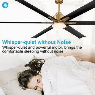 72" Bankston Modern DC Motor Downrod Mount Reversible Ceiling Fan with Lighting and Remote Control - Vaczon