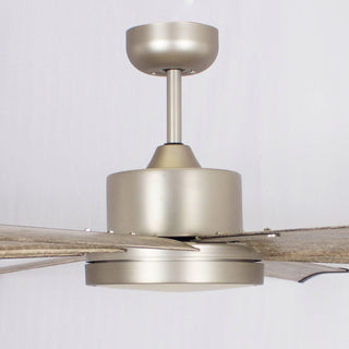 72" Bankston Modern Satin Nickel DC Motor Downrod Mount Ceiling Fan with LED Lighting and Remote Control - ParrotUncle