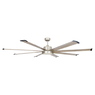 72" Bankston Modern Satin Nickel DC Motor Downrod Mount Ceiling Fan with LED Lighting and Remote Control - Vaczon
