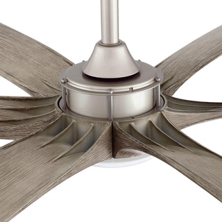 72" Jaydn Modern Satin Nickel DC Motor Downrod Mount Reversible Ceiling Fan with Lighting and Remote Control - ParrotUncle