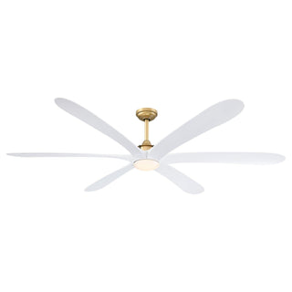 72" Jaydn Modern Satin Nickel DC Motor Downrod Mount Reversible Ceiling Fan with Lighting and Remote Control - ParrotUncle