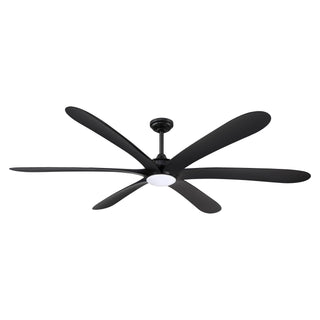 72" Jaydn Modern Satin Nickel DC Motor Downrod Mount Reversible Ceiling Fan with Lighting and Remote Control - ParrotUncle