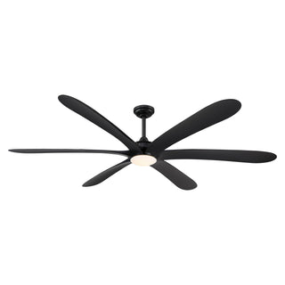 72" Jaydn Modern Satin Nickel DC Motor Downrod Mount Reversible Ceiling Fan with Lighting and Remote Control - ParrotUncle