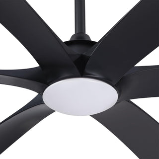 72" Jaydn Modern Satin Nickel DC Motor Downrod Mount Reversible Ceiling Fan with Lighting and Remote Control - ParrotUncle