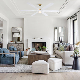 72" Jaydn Farmhouse Satin Nickel DC Motor Downrod Mount Reversible Ceiling Fan with Lighting and Remote Control - Vaczon