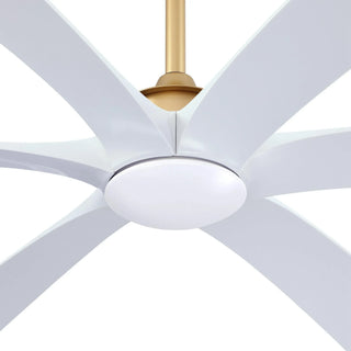72" Jaydn Farmhouse Satin Nickel DC Motor Downrod Mount Reversible Ceiling Fan with Lighting and Remote Control - Vaczon
