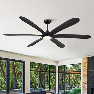 72" Jaydn Farmhouse Satin Nickel DC Motor Downrod Mount Reversible Ceiling Fan with Lighting and Remote Control - Vaczon