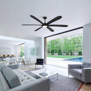 72" Jaydn Farmhouse Satin Nickel DC Motor Downrod Mount Reversible Ceiling Fan with Lighting and Remote Control - Vaczon