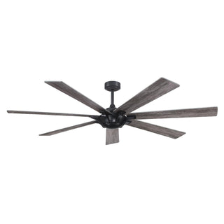 72" Farmhouse DC Motor Brushed Nickel Downrod Mount Reversible Ceiling Fan with Remote Control - Vaczon