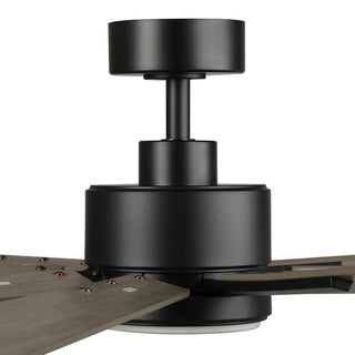 Vaczon 72"  Aries Black Downrod Mount LED Windmill Ceiling Fan with Remote Control