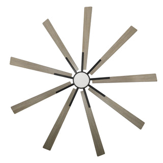 Vaczon 72"  Aries Black Downrod Mount LED Windmill Ceiling Fan with Remote Control