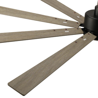 Vaczon 72"  Aries Black Downrod Mount LED Windmill Ceiling Fan with Remote Control