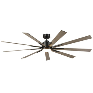 Vaczon 72"  Aries Black Downrod Mount LED Windmill Ceiling Fan with Remote Control