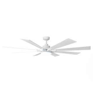 Vaczon 72" Elbe Modern Downrod Mount Ceiling Fan with Light and Remote Control