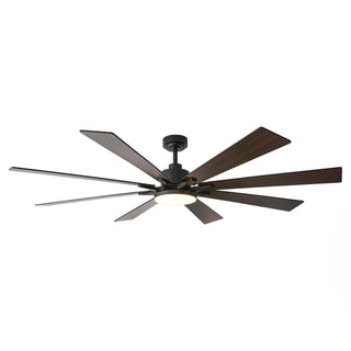 Vaczon 72" Elbe Modern Downrod Mount Ceiling Fan with Light and Remote Control