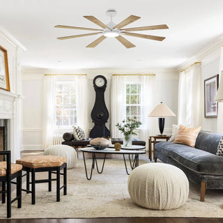 Vaczon 72" Elbe Modern Downrod Mount Ceiling Fan with Light and Remote Control