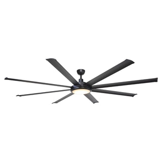 75" Industrial DC Motor Downrod Mount Reversible Ceiling Fan with Lighting and Remote Control - Vaczon