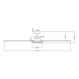 75" Industrial DC Motor Downrod Mount Reversible Ceiling Fan with Lighting and Remote Control - Vaczon
