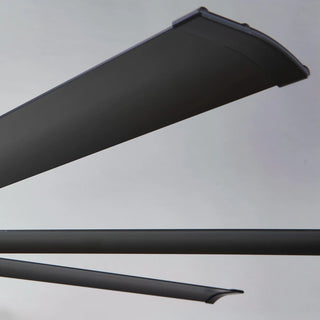 75" Industrial DC Motor Downrod Mount Reversible Ceiling Fan with Lighting and Remote Control - Vaczon