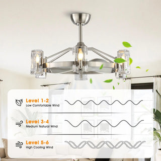 34" Bucholz Modern DC Motor Brushed Nickel Downrod Mount Reversible Ceiling Fan with LED Lighting and Remote Control - Vaczon