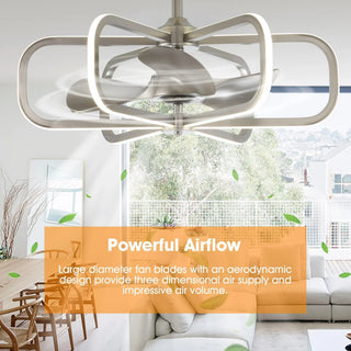 30" Theron Modern DC Motor Downrod Mount Reversible Ceiling Fan with LED Lighting and Remote Control - Vaczon