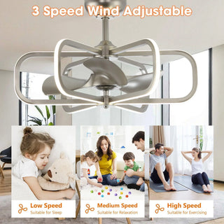 30" Theron Modern DC Motor Downrod Mount Reversible Ceiling Fan with LED Lighting and Remote Control - Vaczon