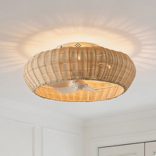 20" Ronald Bohemian Flush Mount Ceiling Fan with Light - Vaczon