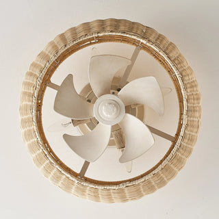 20" Ronald Bohemian Flush Mount Ceiling Fan with Light - Vaczon