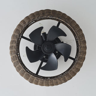 20" Rachel Bohemian Flush Mount Ceiling Fan with Light