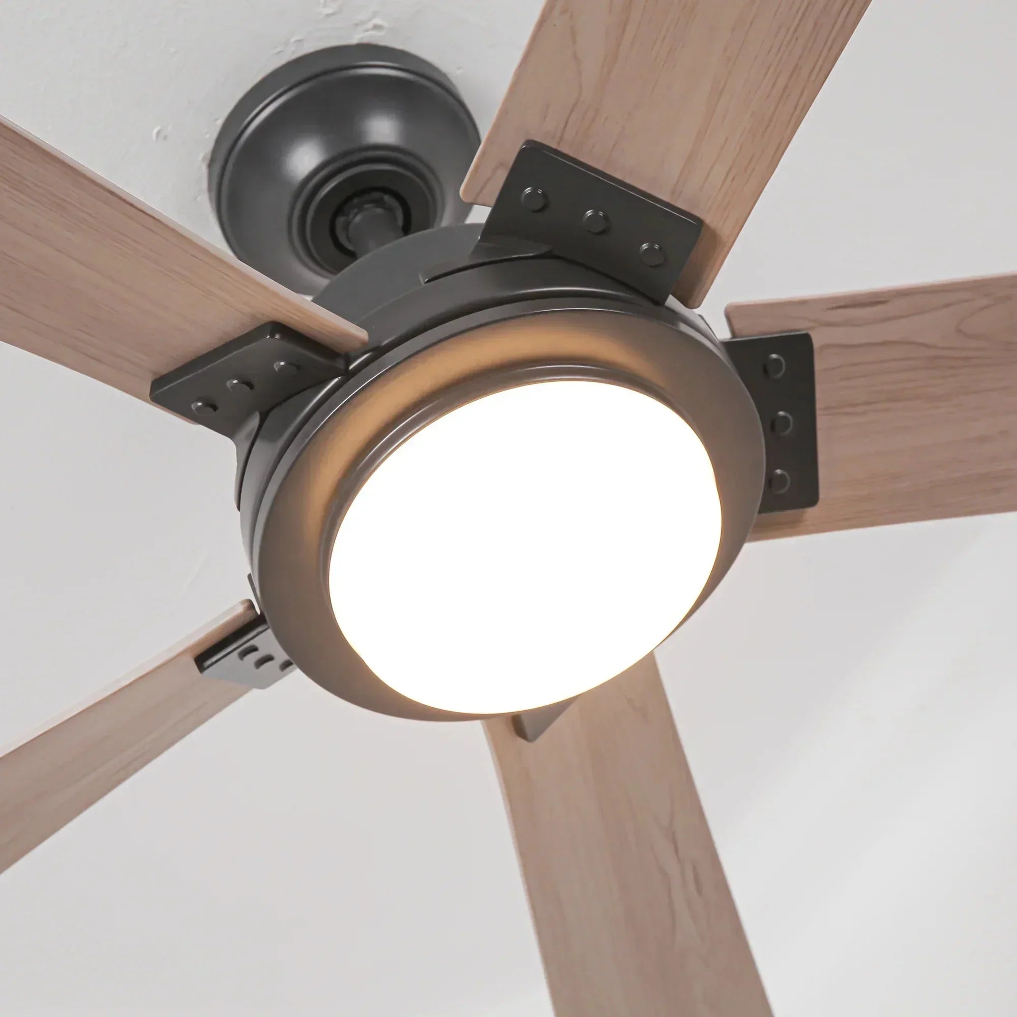 52 Inch Vita Modern Downrod Mount LED Ceiling Fan with Remote Control